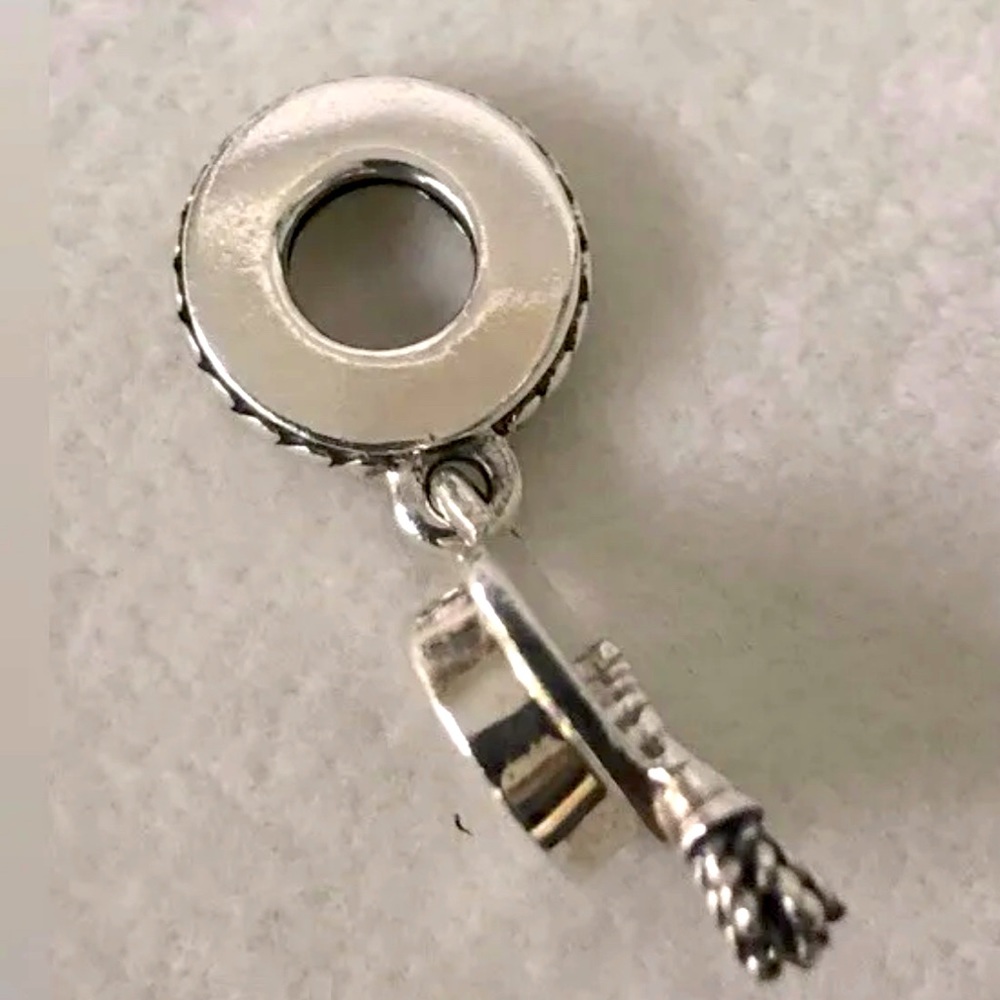GRADUATION HAT Authentic PANDORA Silver HARD WORK PAYS OFF Dangle Charm - Picture 5 of 5